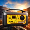 Portable solar power system with yellow panel and grey shell Specification image
